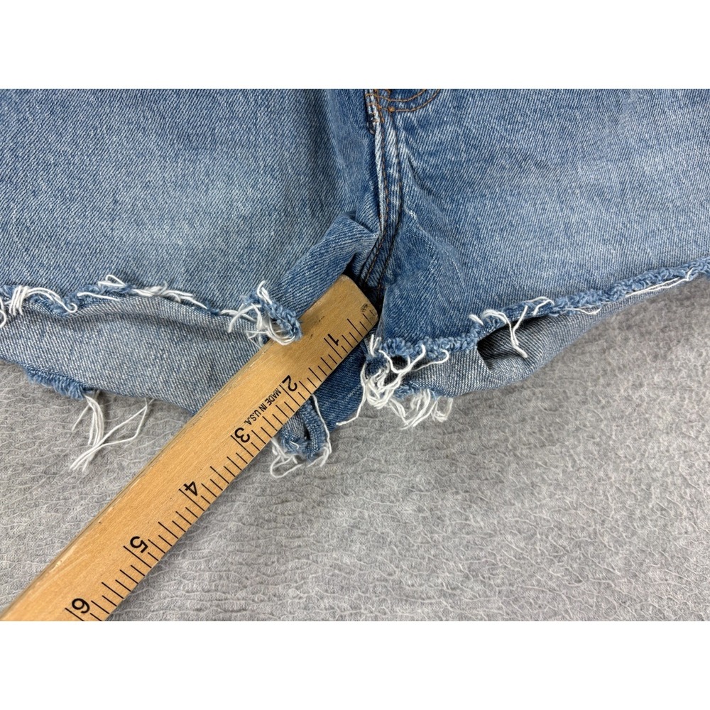 Abercrombie & Fitch Distressed 5 Pocket Jean Shorts (Women's Size 2) Blue - 2" - Picture 8 of 9